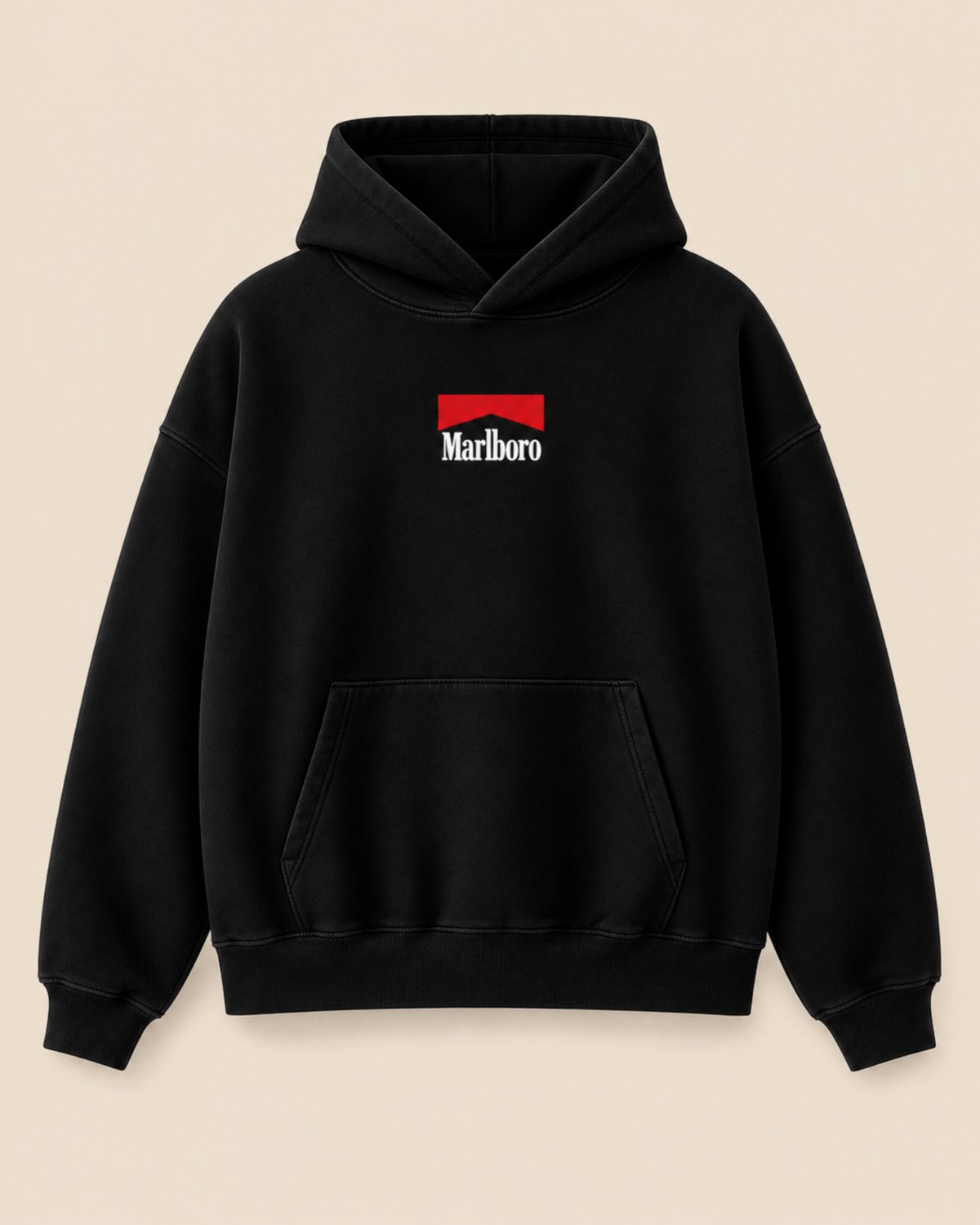 Classic Red Livery Hoodie in black, front view